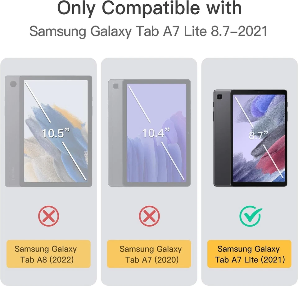 JETech Case for Samsung Galaxy Tab A7 Lite 8.7-Inch 2021 Dark Grey  - Image 2 of 4