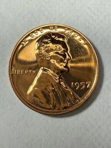 New Listing** 1957 PROOF LINCOLN CENT  (UPGRADE THAT SPOT IN YOUR SET)  PRICED TO SELL 🔥**