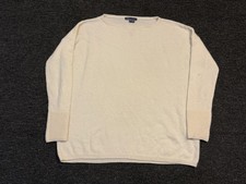 Vince Sweater Womens XS White Wool Cashmere Boat Neck Pullover Knit Long Sleeve