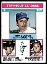 1976 Topps 1975 NL Strikeout Leaders - Tom Seaver/John Montefusco/Andy