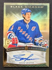 23-24 UD BLACK DIAMOND LEGENDS GOLD SIGNATURE ADAM GRAVES AUTO #BDL-AG 23/25