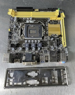 ASUS HB1I-PLUS Rev 1.02 Intel motherboard with I/O Shield - Tested!