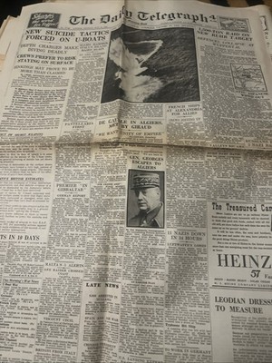 WW 2 THE DAILY TELEGRAPH 31.05.1943 Zeitung
