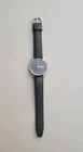 Vintage Mens Seiko 5 Automatic Watch 6309-8230 Silver Black Leather Wristwatch