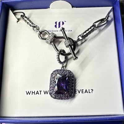 Bomb Party Sirens Necklace NK56355 Drowned In Desire - Tanzanite Cubic Zirconia