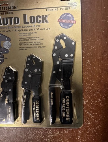 Craftsman Professional Auto Lock Locking Pliers Set 45305 USA - Picture 3 of 5