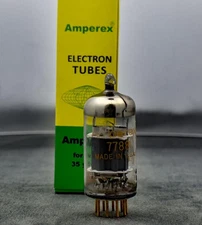 (1) NOS Amperex 7788 E810F Gold Pin Tubes JAN PQ Holland Tested Amplitrex