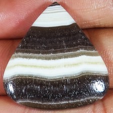 100% Natural Zebra Calcite Cabochon 53.35 Cts Pear Shape 32x33x6 mm Gemstone P28