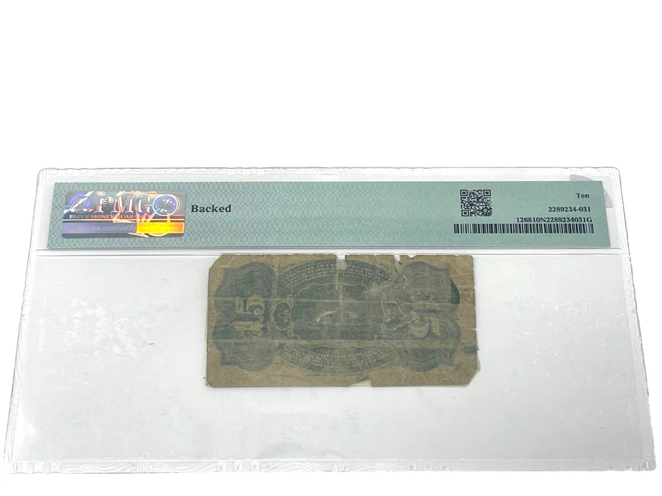 1869 - US, 15 Cents 4th Issue Fractional Currency-#1268, PMG 10, Very Good (#31) - Image 2 of 2