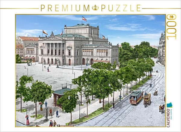 Calvendo Puzzle Leipzig - Theater Um 1900 | 1000 Teile Lege-GrößE 64 × 48 Cm Fot-image