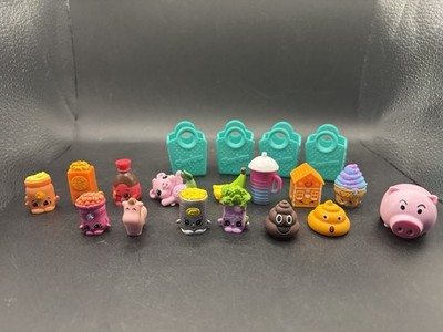 Shopkins Figure Lot & Baskets Bags Mixed Lot Toys Mini Miniature