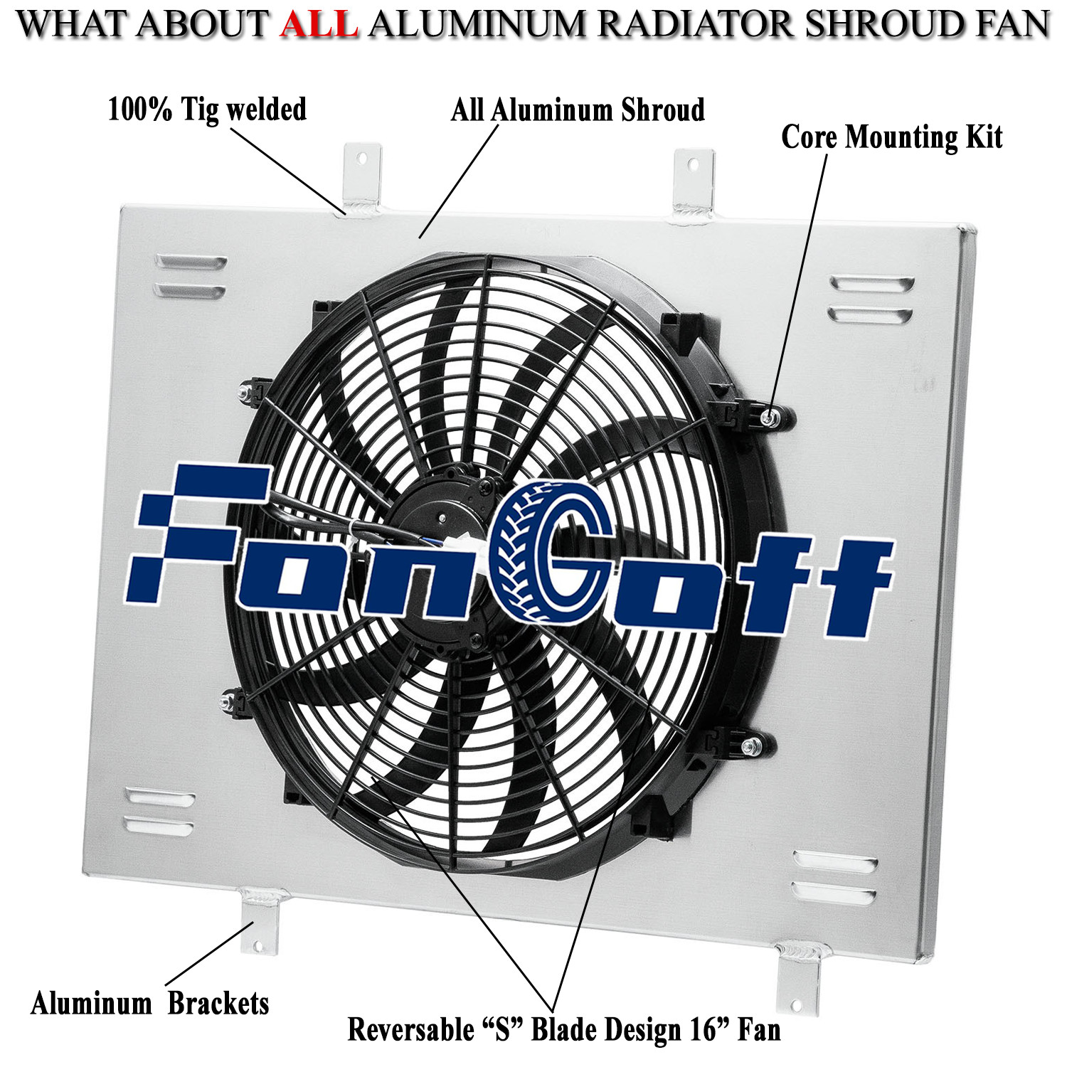 Shroud+Electric Fan for 1999-2003 01 02 Dodge Ram 1500 2500 3500 Van Truck 5.9L
