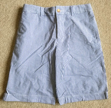 Boys Shorts-POLO RALPH LAUREN-blue/wht 'Big Boys Striped Stretch Seersucker'-12