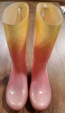 Cat Jack Girl s Waterproof Treaded Pink CeCe Glitter Rain Boots Size 1