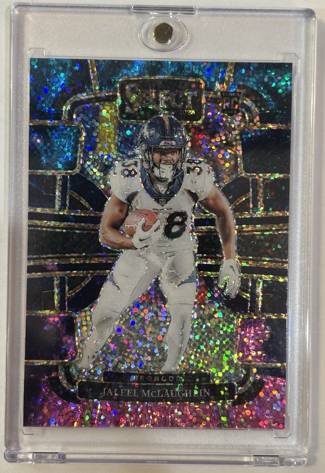2023 Panini Select - Concourse Jaleel McLaughlin #32 Cosmic Prizm (RC) Peacock
