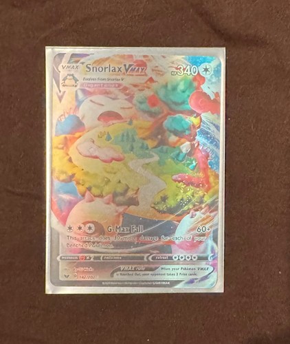 Snorlax VMAX 142/202 Pokemon Sword & Shield Secret Rare Full Art Card