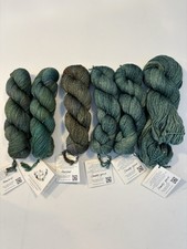 Laneras Barefoot Yarn Hand Dyed 100 Super Wash Polwarth Wool 1 lot of 6 READ