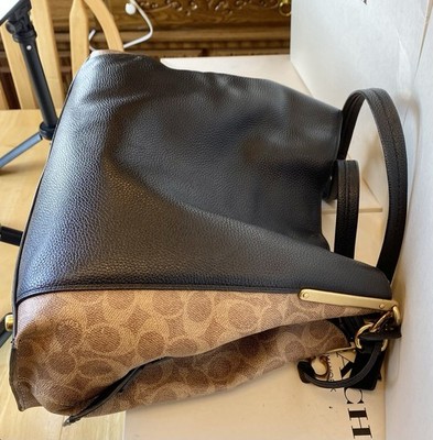 Coach 76078 Dalton 31 In Signature Coated Canvas/Pebbled Leather
