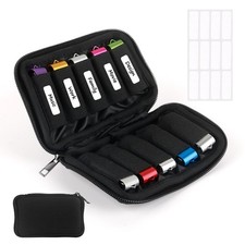 Flash Drive Case USB Storage 10 Slots, Portable Thumb 10 Black