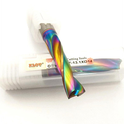 KLOT DLC Coated Solid Carbide Flat Bottom Drill Bit 8.1mm-20mm For Aluminum