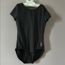 Justice Black Kids One Piece Leotard - M 10 
