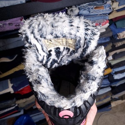 y2k OSIRIS NYC 83 Shearling Faux Fur Zebra black Pink Skate Shoes
