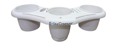 : E-Sea Caddy -(White). Multi Cup Suction Mounted Drink Holder w/Knife, Plier...