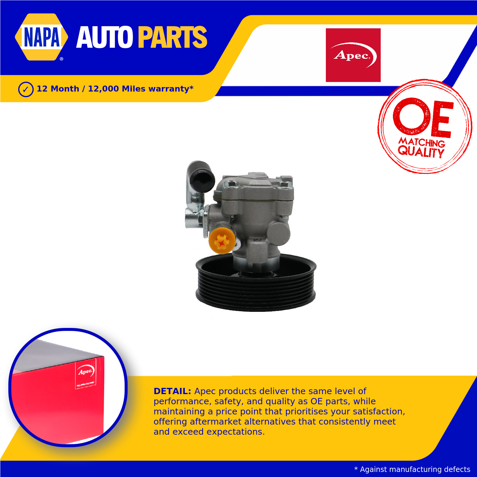 Power Steering Pump APS1176 Apec PAS 571003E020 Genuine Top Quality Guaranteed