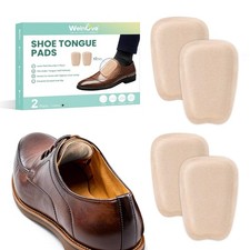 Shoe Tongue Pads for Men Women - Welnove 2 Pairs Suede Memory Foam Shoe Paddin