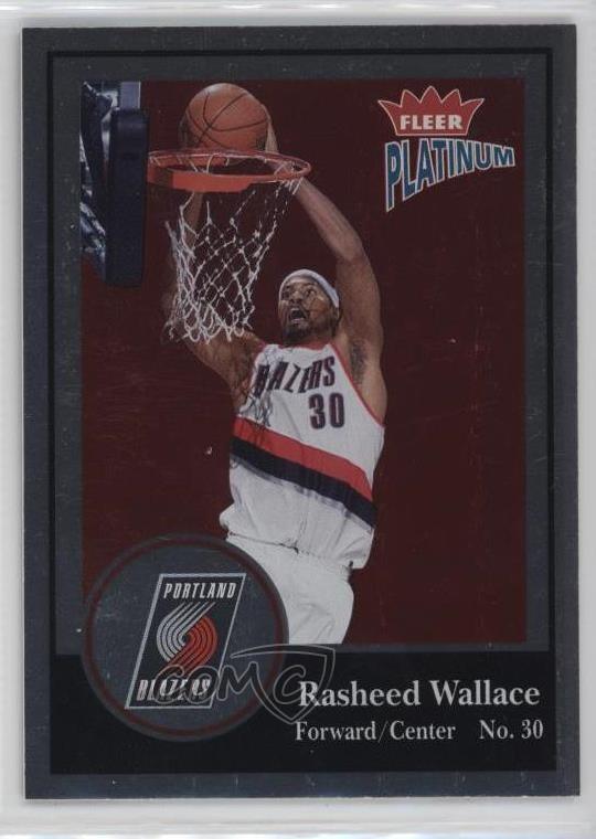 2003-04 Fleer Platinum Platinum Finish 70/100 Rasheed Wallace #84 2b6