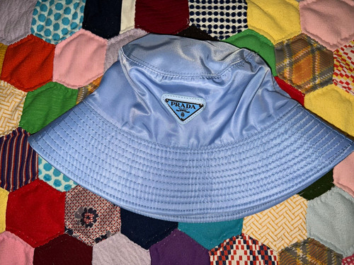 PRADA Re-Nylon Blue Bucket Hat Nylon