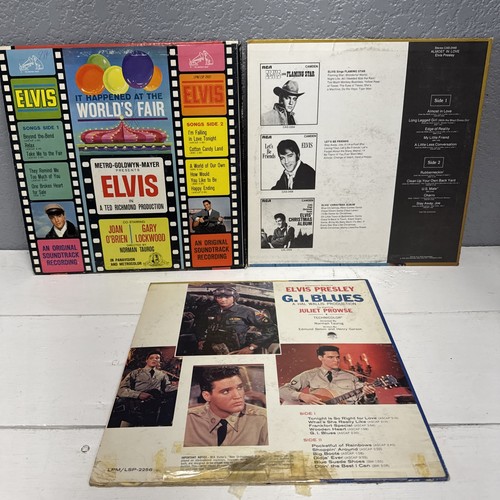 3 LP Lot- Elvis -It Happened at the World's Fair & Almost Love & GI Blues - Picture 2 of 11