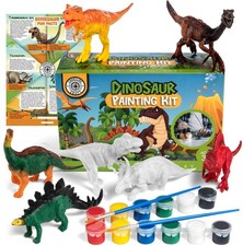 STEM.org Dinosaur Painting Kit for Kids with Dino Trivia-Dinosaur Crafts for ...