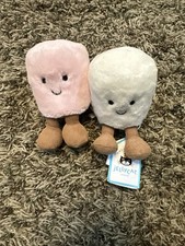 Jellycat AMUSEABLE PINK AND WHITE MARSHMALLOWS Soft Plush Toy Broken