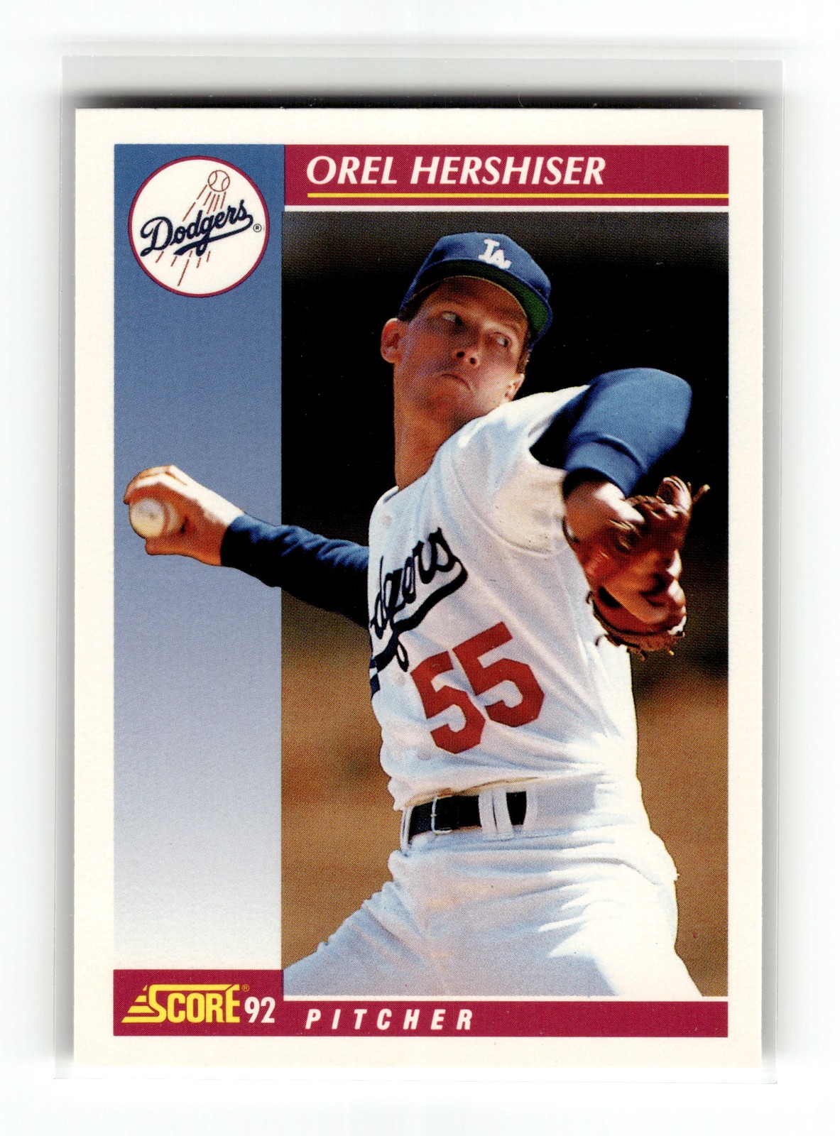 Orel Hershiser 1992 Score #653 Los Angeles Dodgers