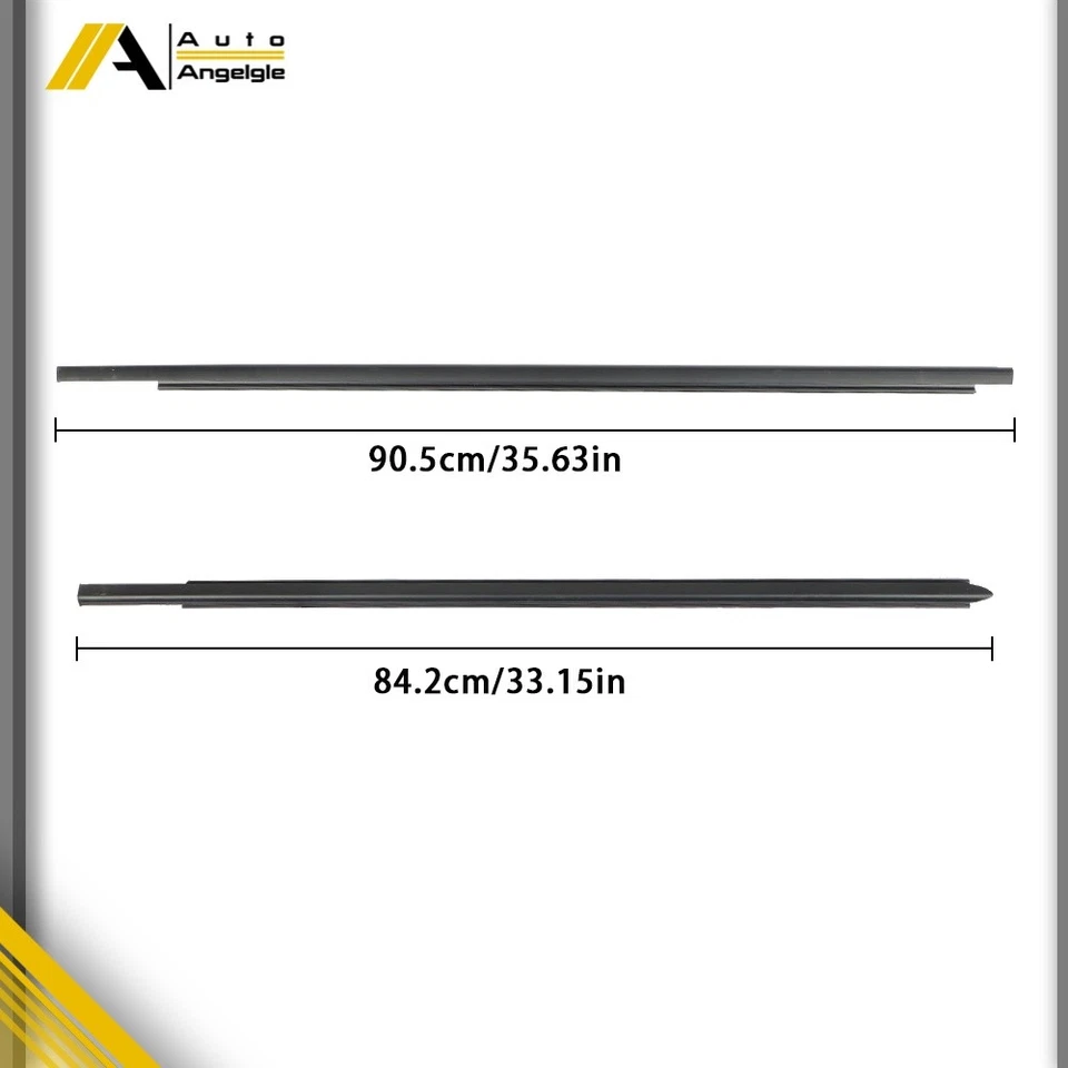 Weatherstrip Window Moulding Trim Seal Belt 4PC For 2009 2020 2021 Ram 1500-5500 Foto 2 de 4