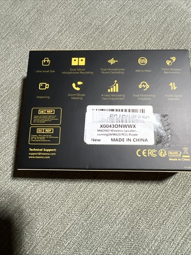 Microfono Wireless da Bavero,Migliora Qualità Del Suono Lavalier Mic su Mobile Viola - Foto 2 di 7