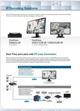 EIZO DuraVision FDF2712W-IP LED 27" Full HD (1080p) Direct to IP camera Monitor