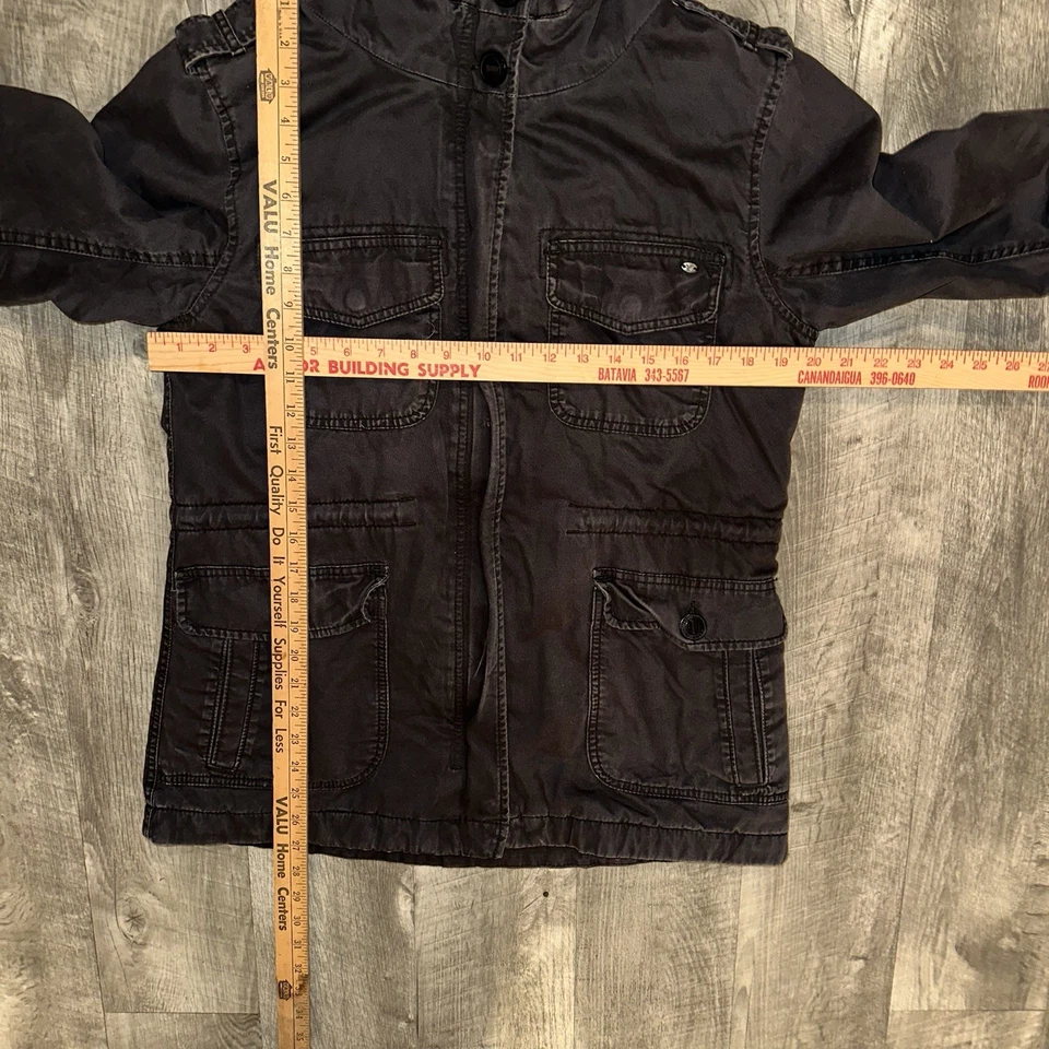 American Eagle Outfitters Cotton Lined Sherpa Jacket Women's Medium Black - Image 3 of 4