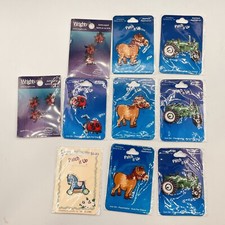 Variety LOT of 10 Vintage Iron On Appliques Tractor Horse Ladybugs