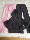 Wild Fable 2 pc velour sweatsuit interchangeable pants and hoodie sz XS 10-12 — photo 2