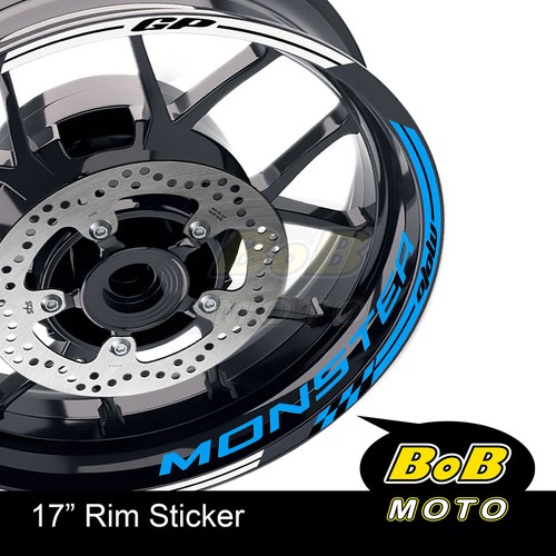 17" Rim Aqua Wheel Decals Stickers For Ducati MONSTER 821 2015-2016 15 16 - Foto 9 di 21