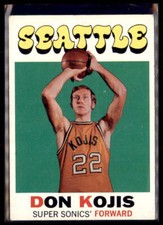 1971-72 Topps Basketball Don Kojis Seattle SuperSonics #64 