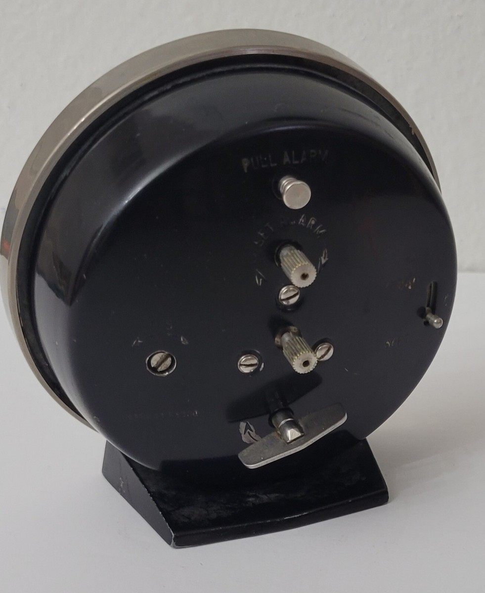 Vintage 1950-60s Westclox Big Ben Black Luminous Alarm Clock As/Is