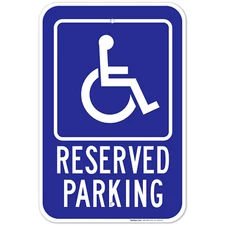 Reserved Handicapped Parking Sign,