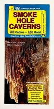 1990s Smoke Hole Caverns Seneca Rocks WV Log Cabins Motel VTG Travel Brochure