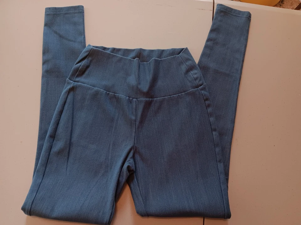 Женские эластичные леггинсы Agnes & Dora размер S с высоким подъемом синие джинсовые (Jo) - Изображение 2 из 4