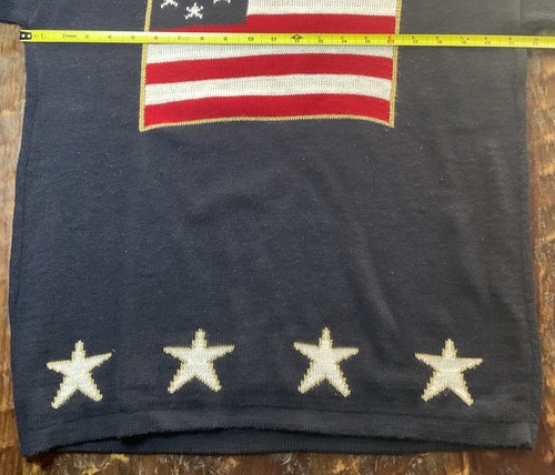 Vintage Red White and Blue Sweater Made in the USA-Norton McNaughton Size Large - Picture 7 of 10
