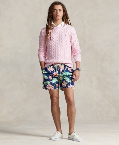 Polo Ralph Lauren Uomo 5,75 Pollici Traveler Costume da Bagno Classico, Blu Multi, XS* - Foto 2 di 4