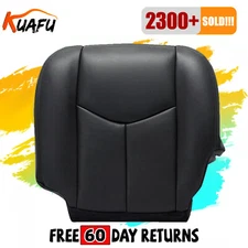 Leather Seat Cover Dark Gray Driver Bottom For Chevy Silverado 2003-2007